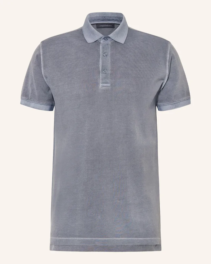 Strokesman's Piqué-Poloshirt Dunkelgrau