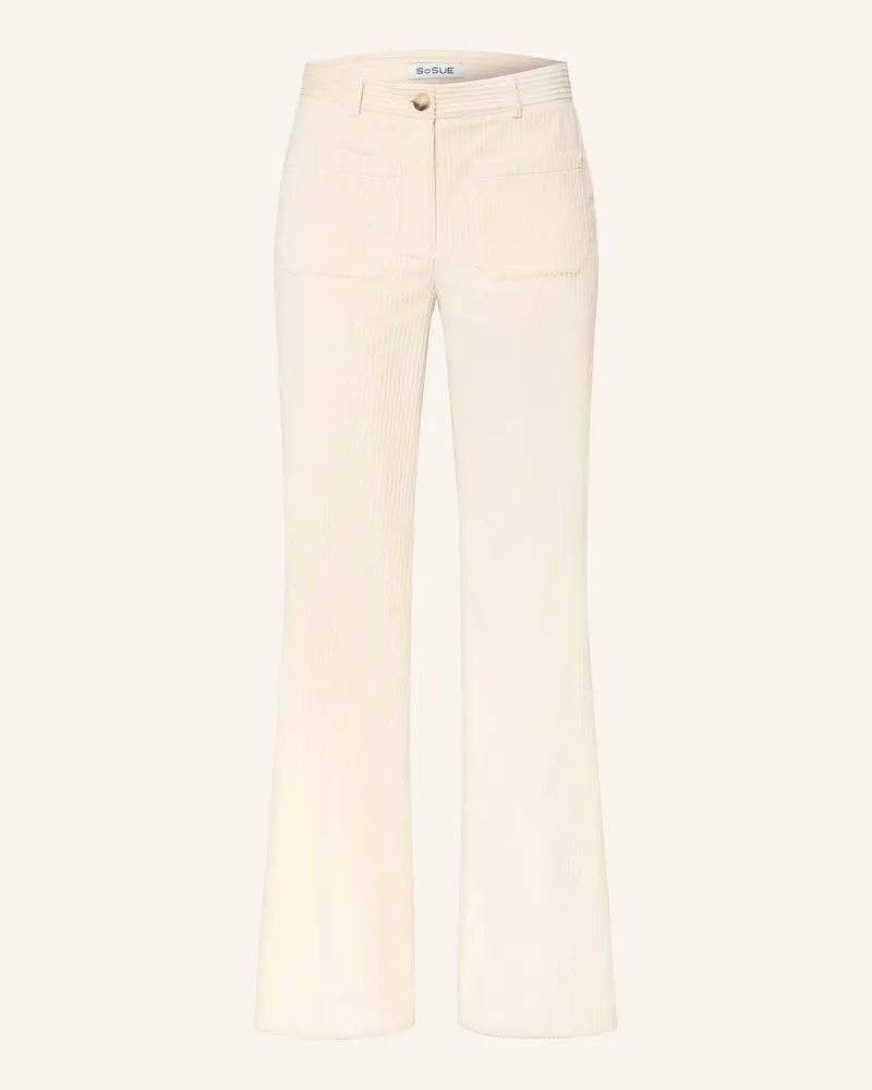 SoSUE Marlenehose aus Cord Ecru