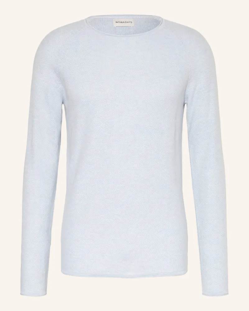 Nowadays Pullover blau Hellblau