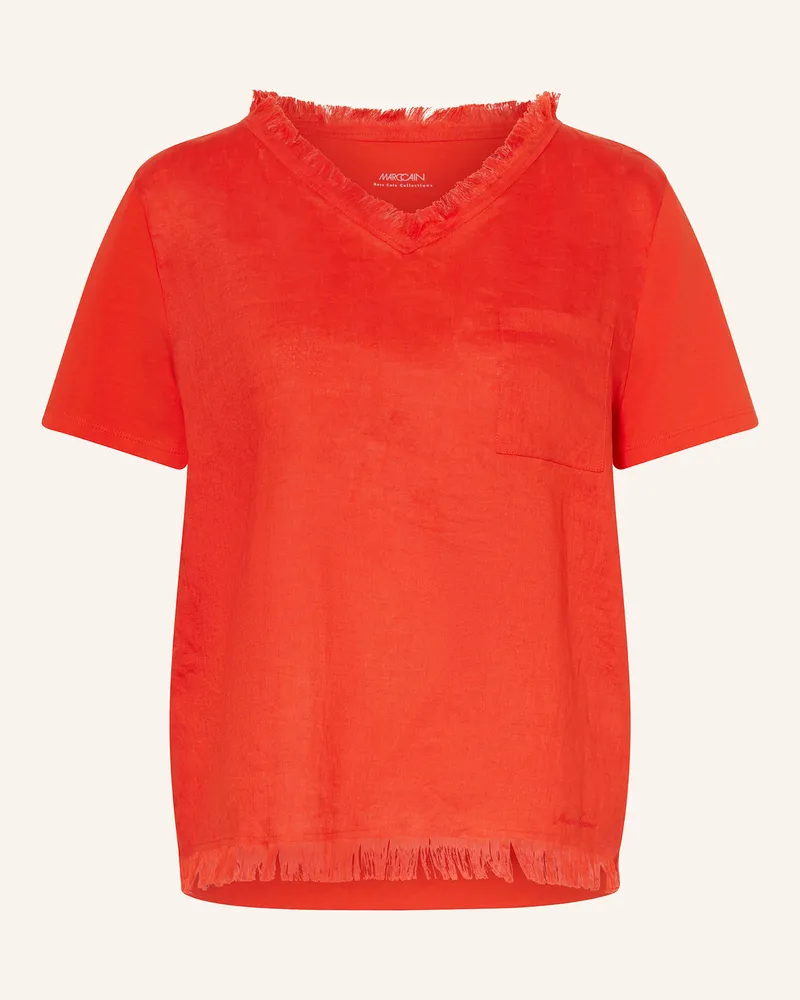 Marc Cain Blusenshirt im Materialmix mit Leinen 271