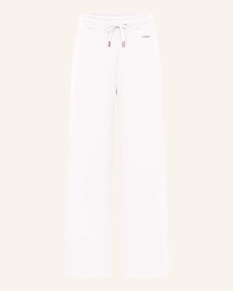 Frieda & Freddies Hose Im Jogging-Stil Mit Biesen weiss Beige