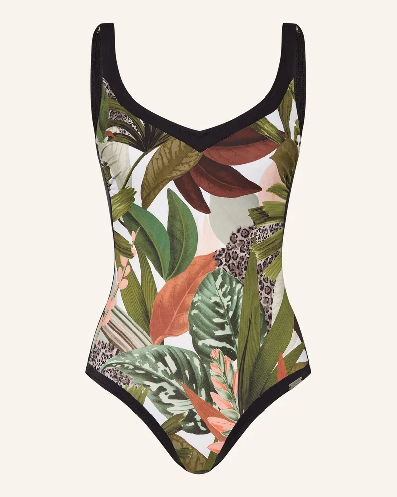 Charmline Shape-Badeanzug FLORAL SAFARI Schwarz