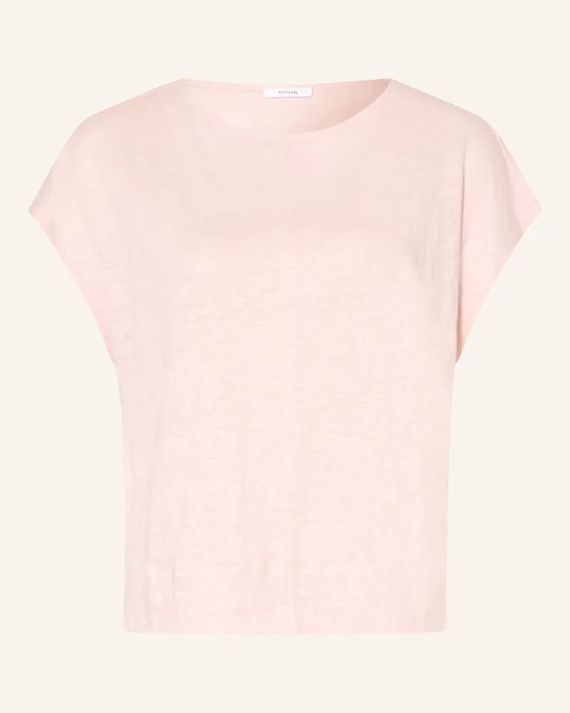 OPUS T-Shirt Sutol Aus Leinen rosa Rosé