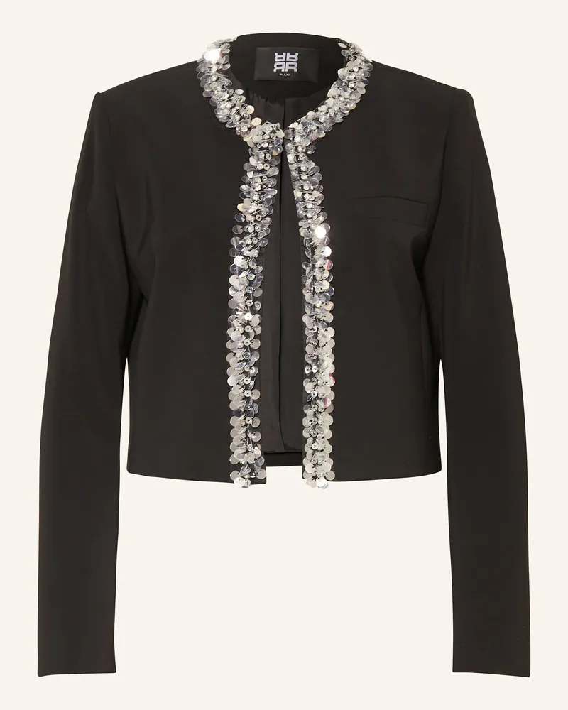 Riani Kastenjacke mit Pailletten Schwarz
