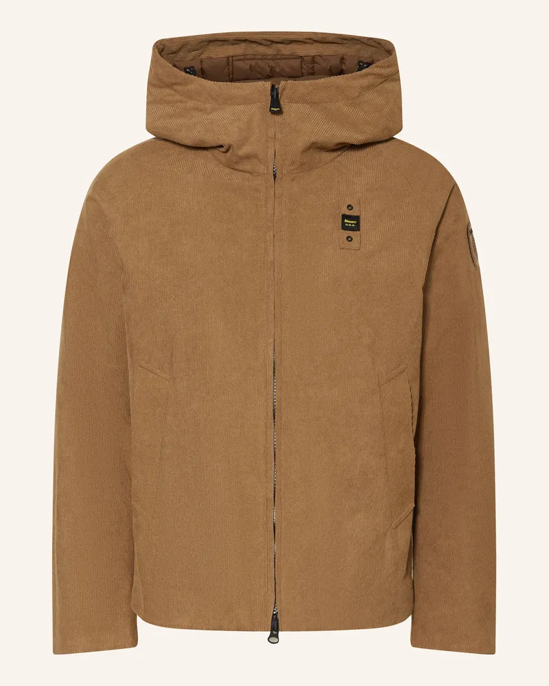 Blauer Cordjacke HATCH Braun