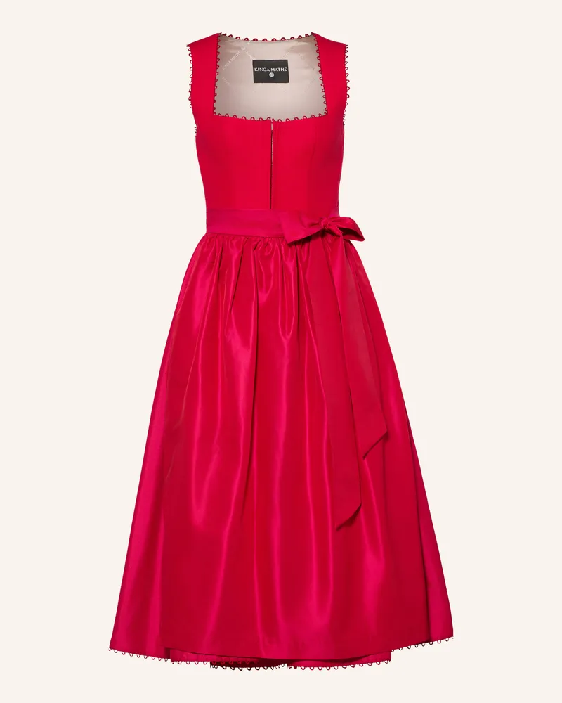KINGA MATHE Dirndl München Mit Leinen rot Rot