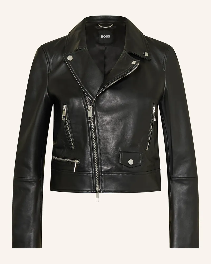 HUGO BOSS Lederjacke SAYURI Schwarz