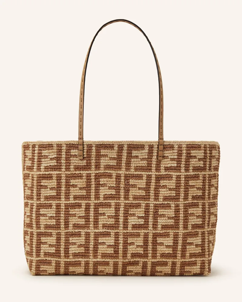 Fendi Shopper Roll Large beige Gelb