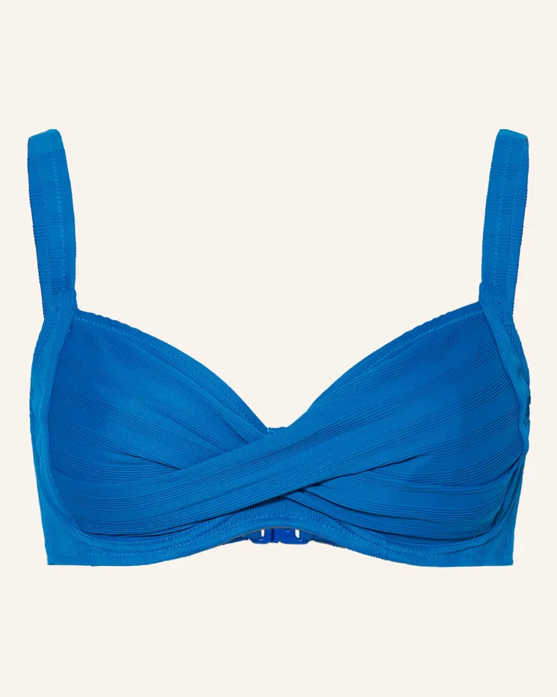 Lidea Bügel-Bikini-Top Linear Code blau Blau