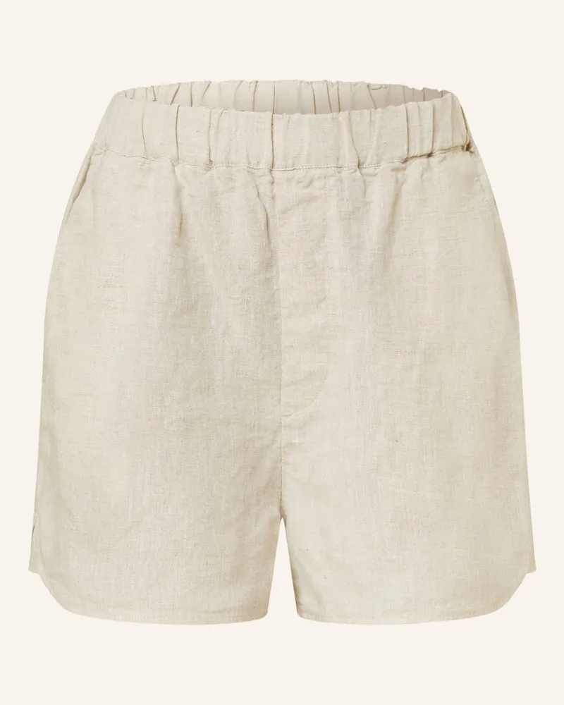 Vanilia Leinenshorts Beige