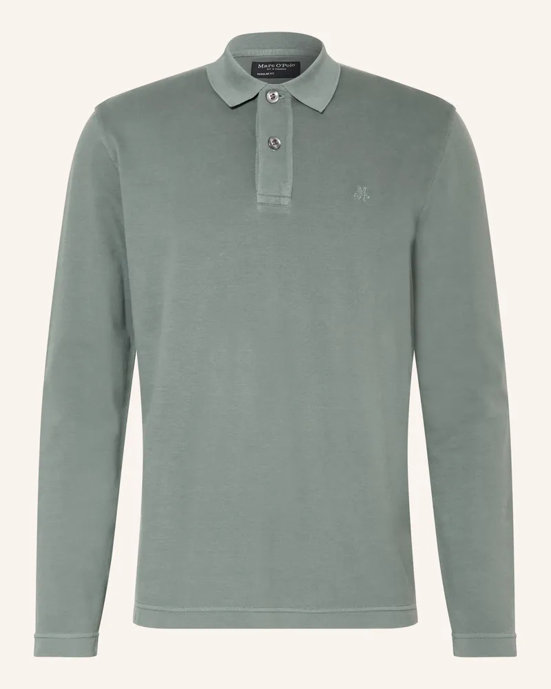 Marc O'Polo Piqué-Poloshirt grau Dunkelgrün