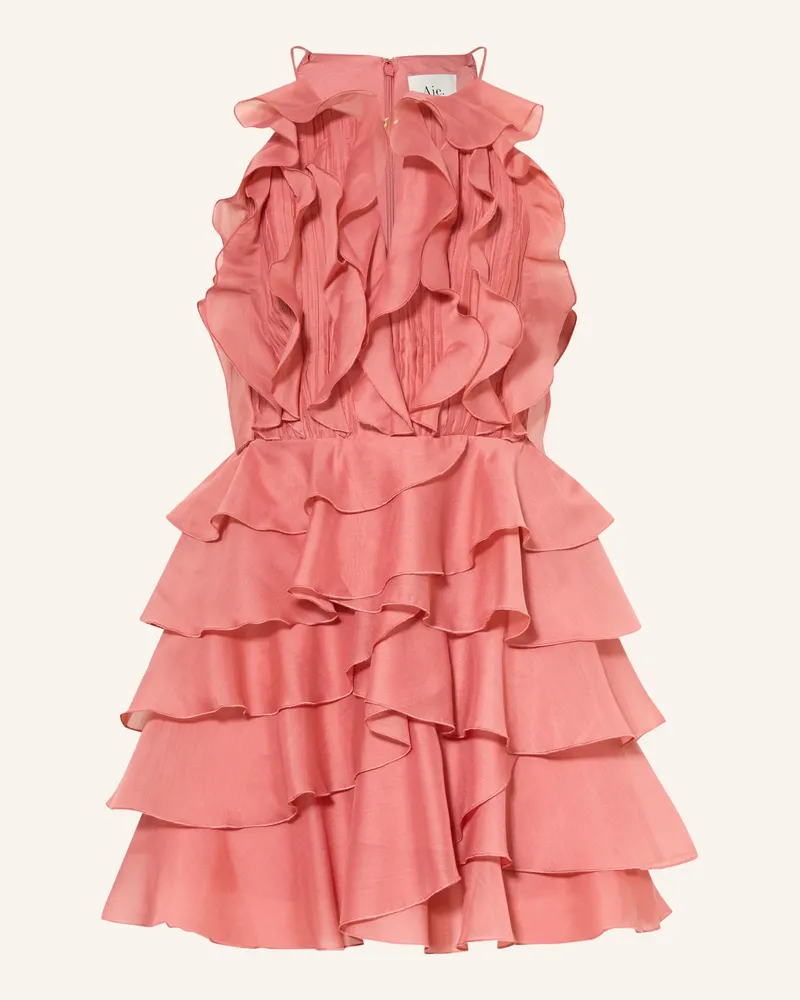 Aje. Cocktailkleid Cleo Mit Volants rosa Hellrot