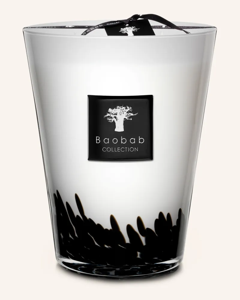 Baobab Collection Duftkerze Feathers schwarz Weiss