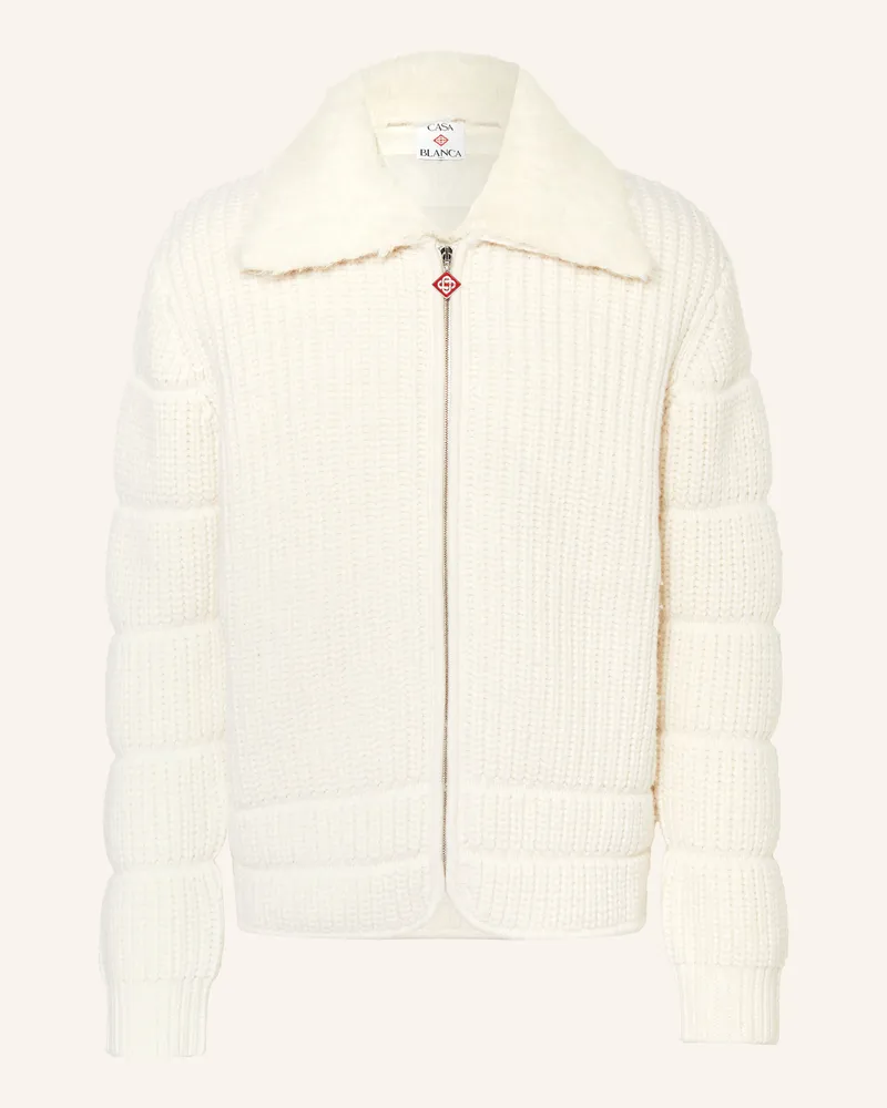 Casablanca Paris Strickjacke weiss Ecru