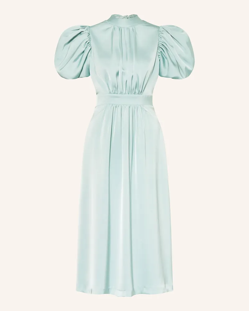 ROTATE Birger Christensen Satinkleid Mit Cut-Out blau Mint
