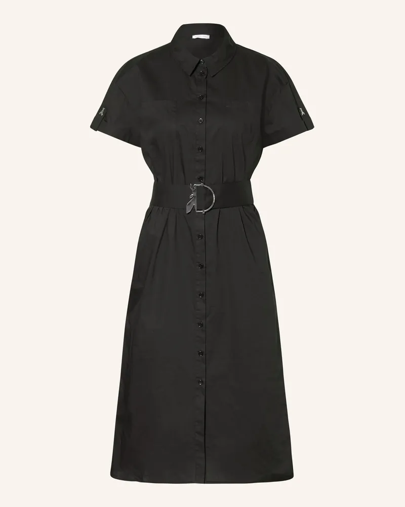 Patrizia Pepe Hemdblusenkleid schwarz Schwarz