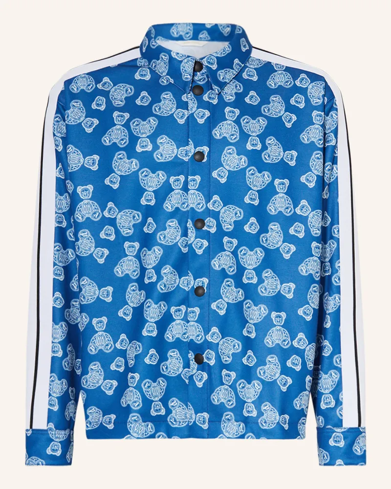 Palm Angels Overshirt mit Galonstreifen Weiss