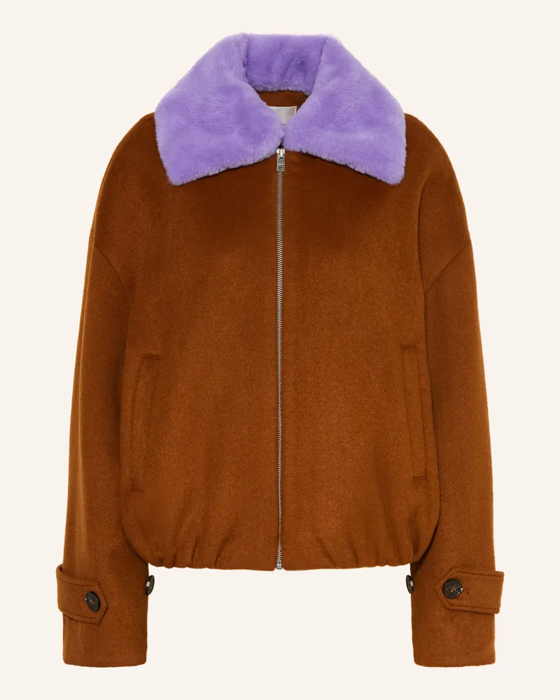 Fabienne Chapot Blouson Jeal Mit Abnehmbarem Kunstfell braun Braun