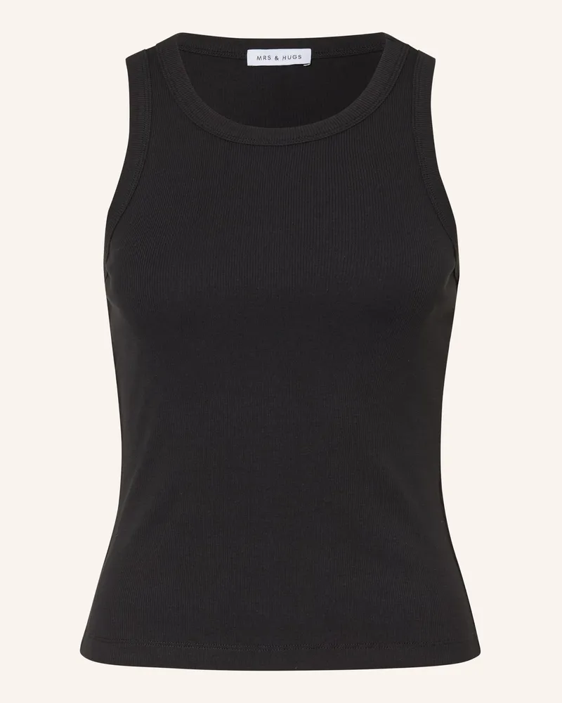 Mrs & HUGS Top schwarz Schwarz