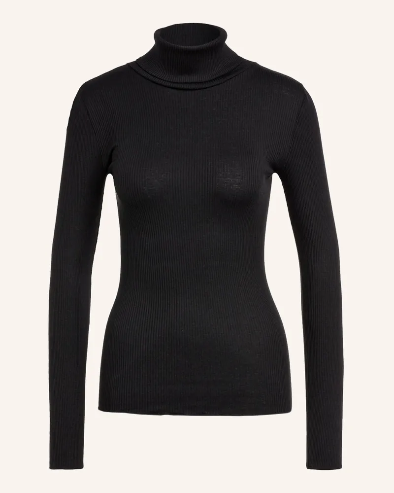 Rosemunde Rollkragenshirt Babette Aus Seide schwarz Schwarz