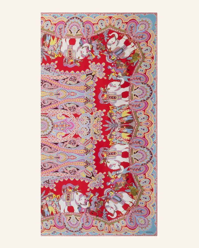 Roeckl Seidentuch ELEPHANT PARADE Beige