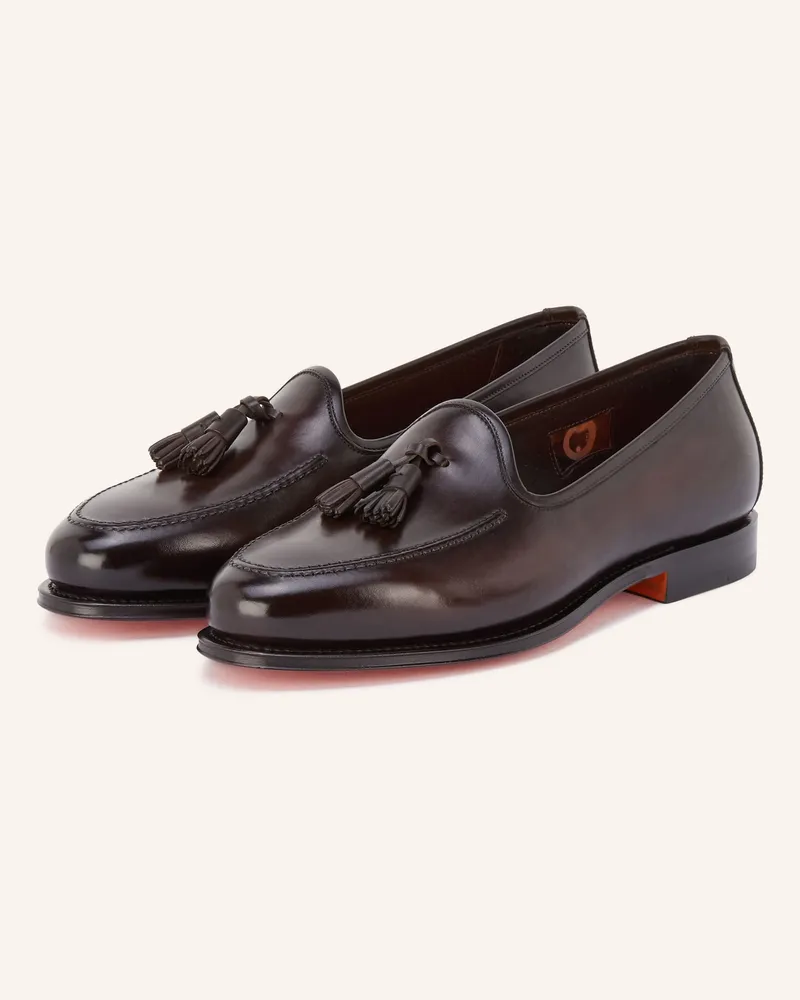 Santoni Loafer Andrew braun Dunkelbraun