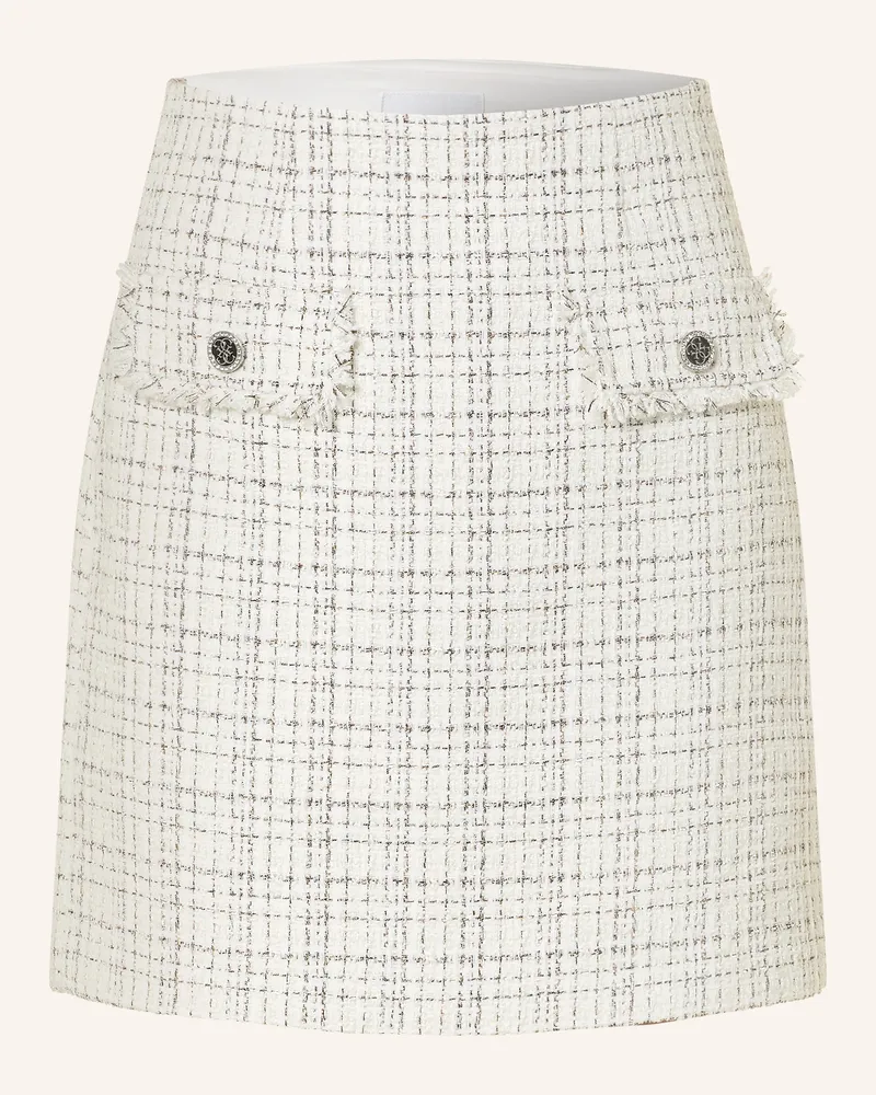 Guess Tweed-Rock ANNAMARIA mit Glitzergarn und Schmucksteinen Weiss