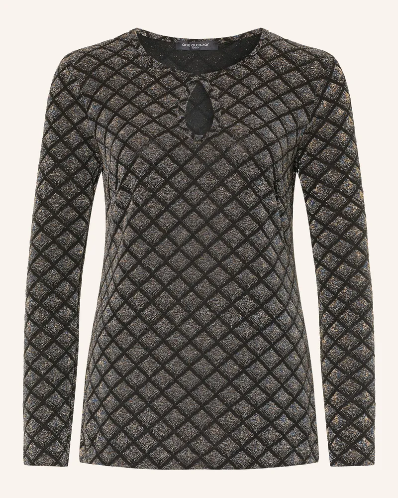 ana alcazar Longsleeve Mit Glitzergarn schwarz Schwarz