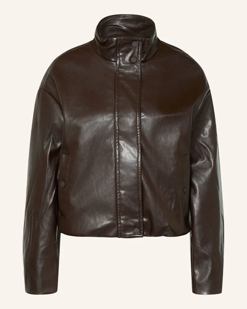 S.Oliver Jacke In Lederoptik braun Dunkelbraun
