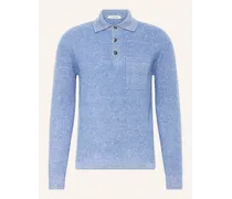 FIORONI Cashmere-Pullover mit Leinen Blau