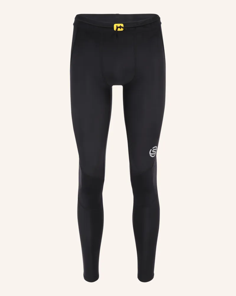 Skins Kompressionshose s3 Long Tights schwarz Schwarz
