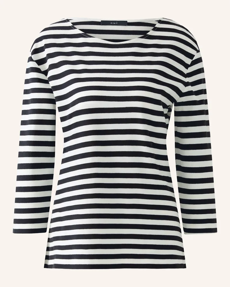 Oui  Shirt Soleila Mit 3/4-Arm schwarz Dunkelblau