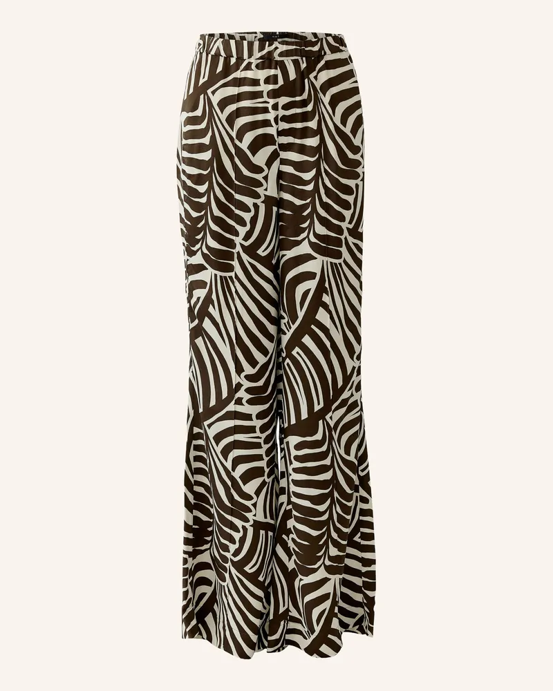Oui  Marlenehose Dunkelbraun