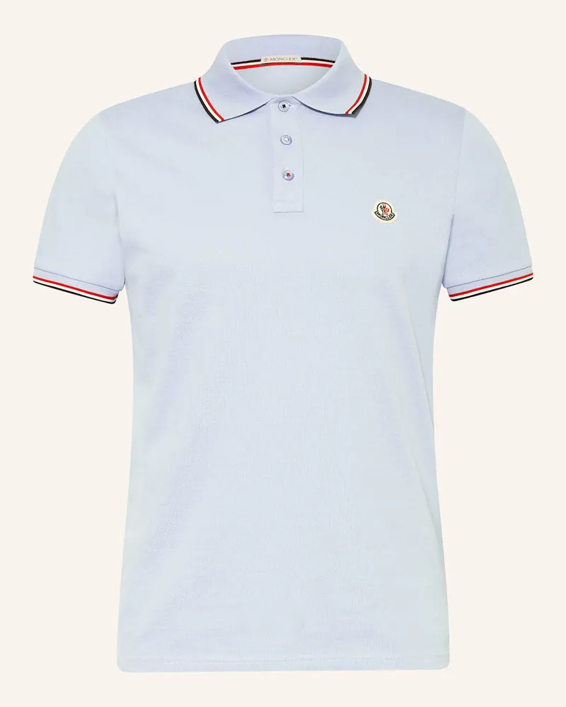 Moncler Piqué-Poloshirt Blau