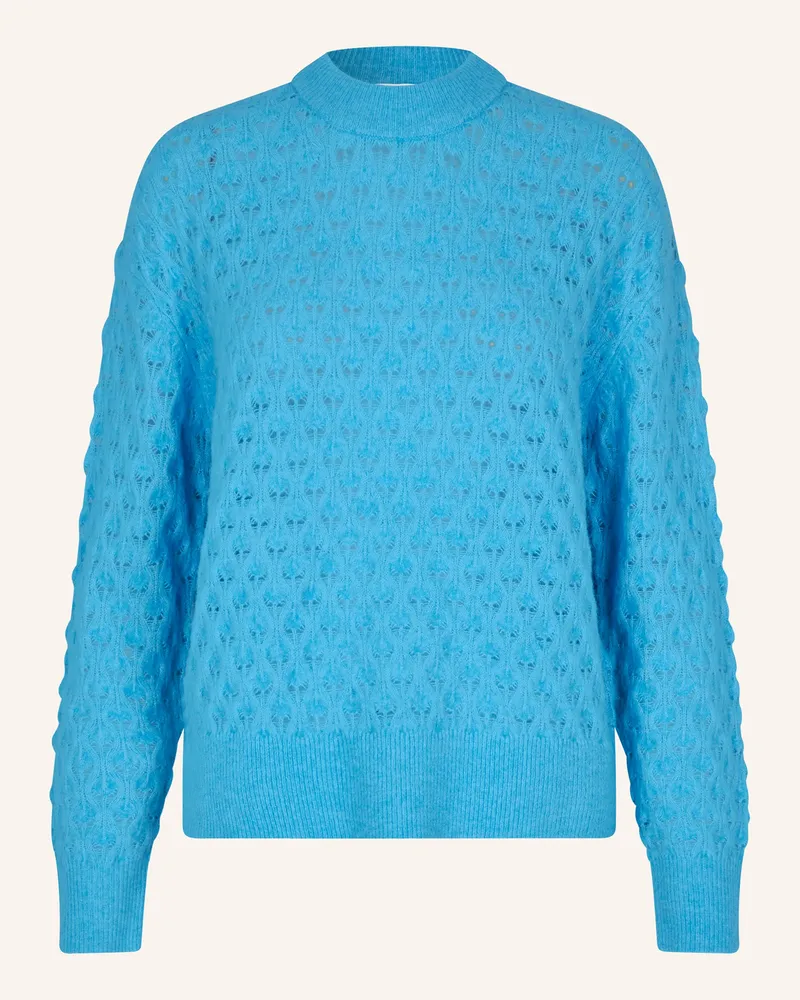 Samsøe & Samsøe Pullover Saanour Mit Alpaka blau Blau