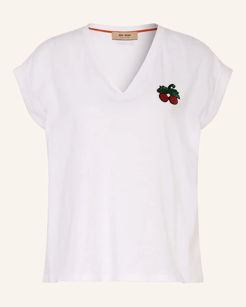 Mos Mosh T-Shirt Mmsilao Mit Schmuckperlen weiss Weiss