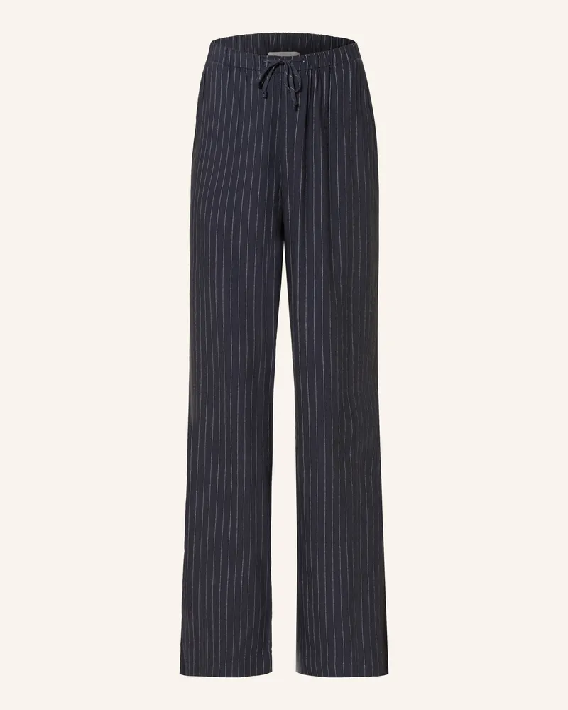 Juvia Marlenehose mit Leinen Dunkelblau