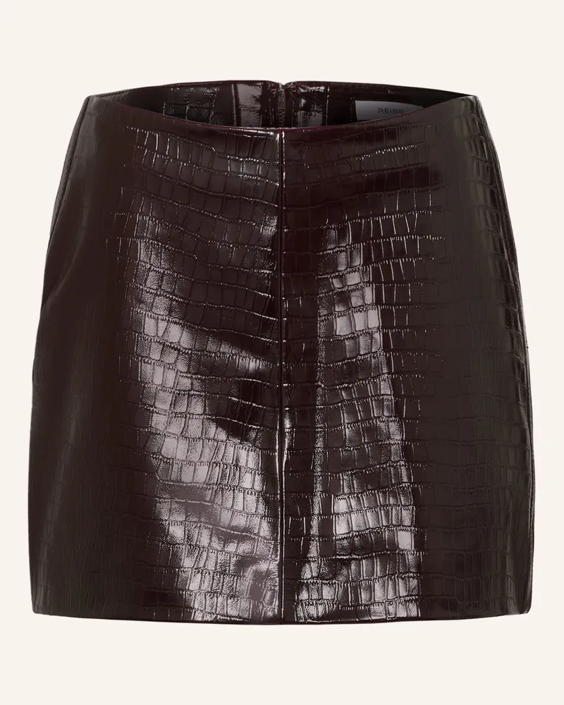 Reiss Lederrock Cora rot Dunkelbraun