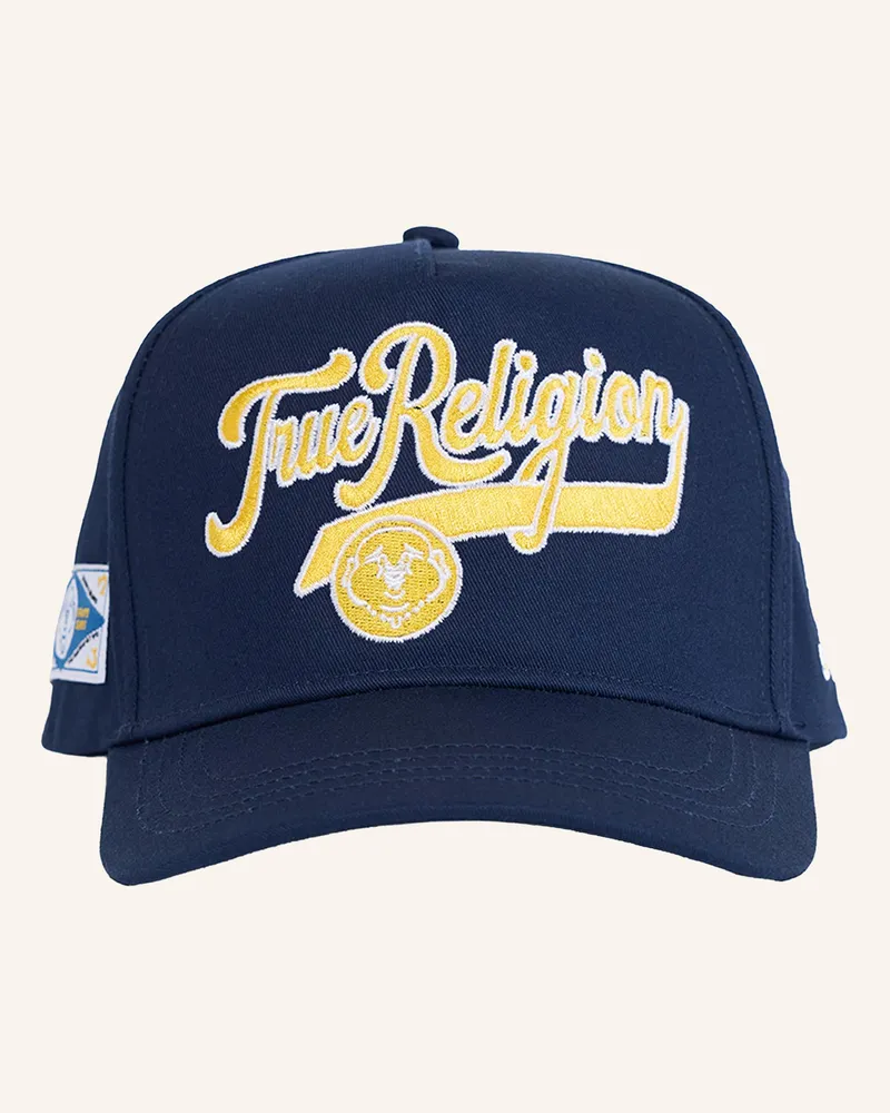 True Religion Cap Swoosh-Logo blau Blau