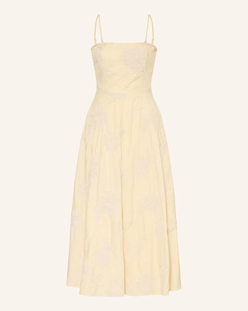 ROTATE Birger Christensen Kleid Im Materialmix gelb Creme