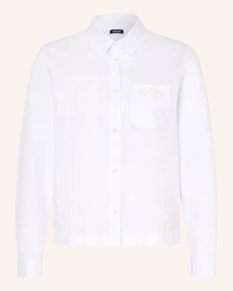 JOOP! Hemdbluse BELLA mit Schmucksteinen Weiss