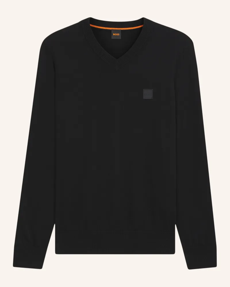 HUGO BOSS Pullover KANOVANO_V_S Regular Fit Schwarz