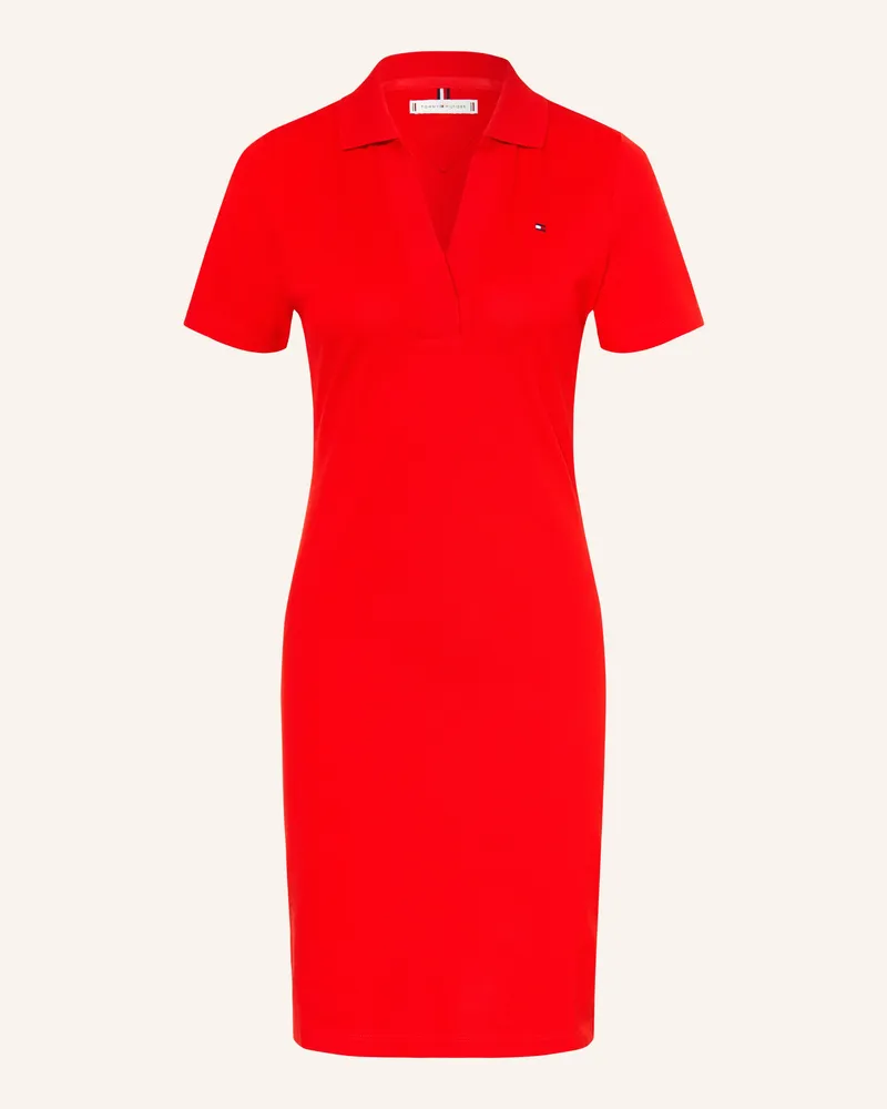 Tommy Hilfiger Piqué-Kleid Rot