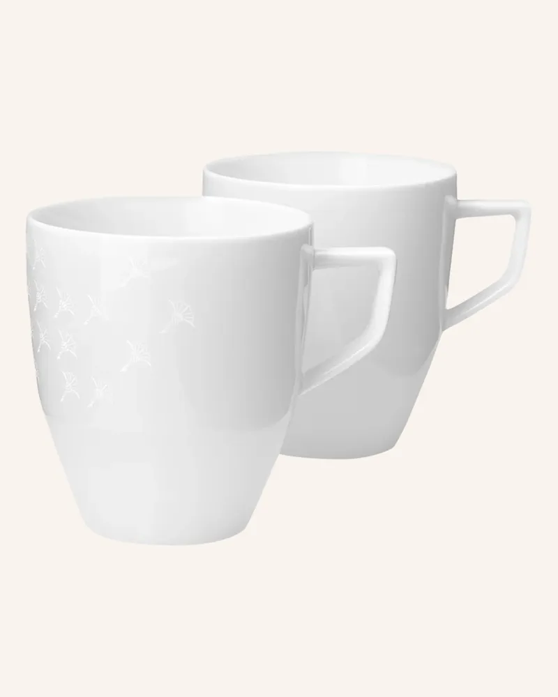 JOOP! 2er-Set Henkelbecher FADED CORNFLOWER Weiss