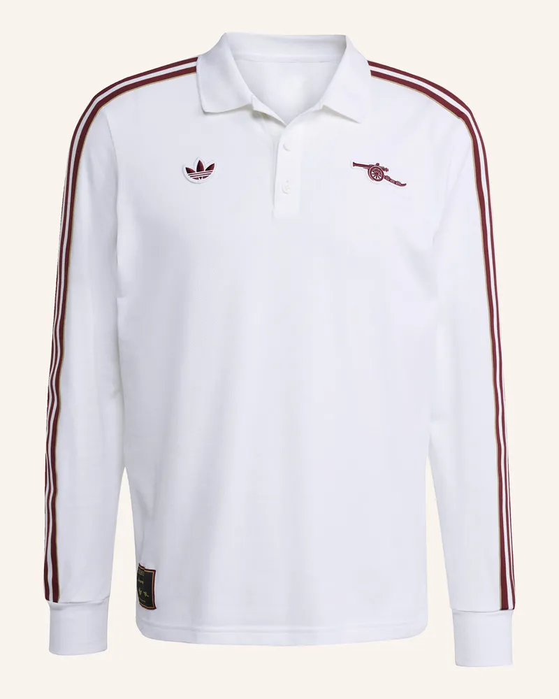adidas FC ARSENAL TERRACE ICONS LONGSLEEVE POLOSHIRT Weiss