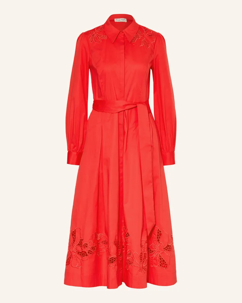 Phase Eight Hemdblusenkleid KIM mit Lochspitze Rot