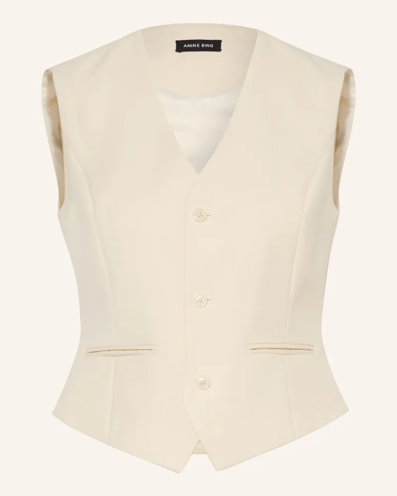 Anine Bing Blazerweste Mario weiss Ecru