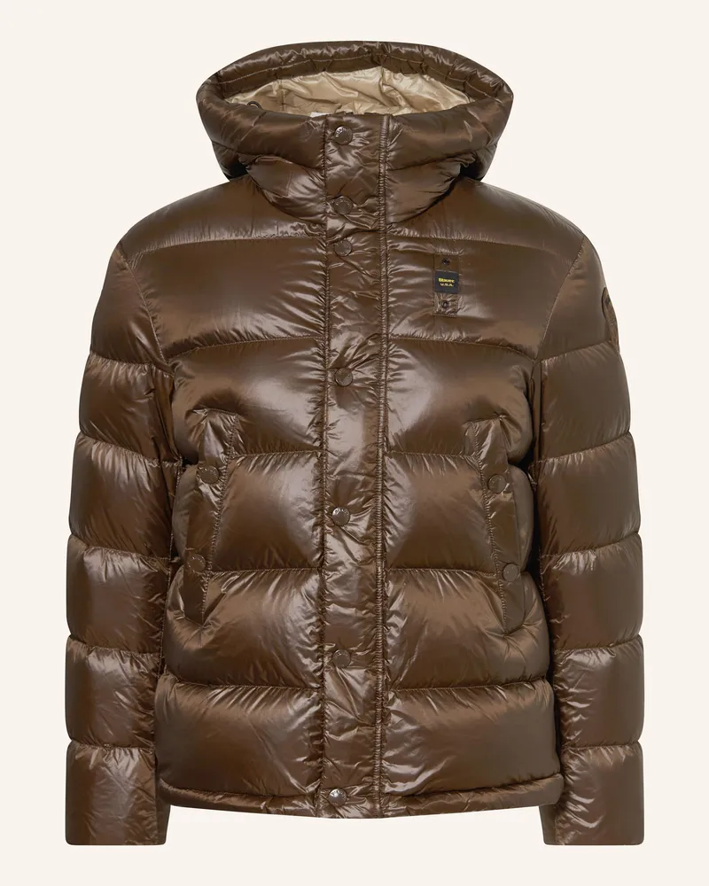 Blauer Daunenjacke Clipper braun Dunkelbraun
