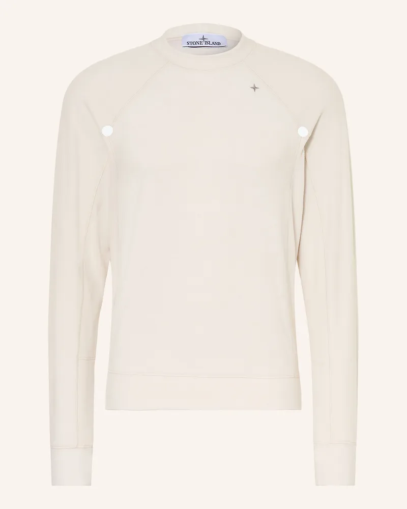 Stone Island Fleeceshirt Stellina weiss Creme