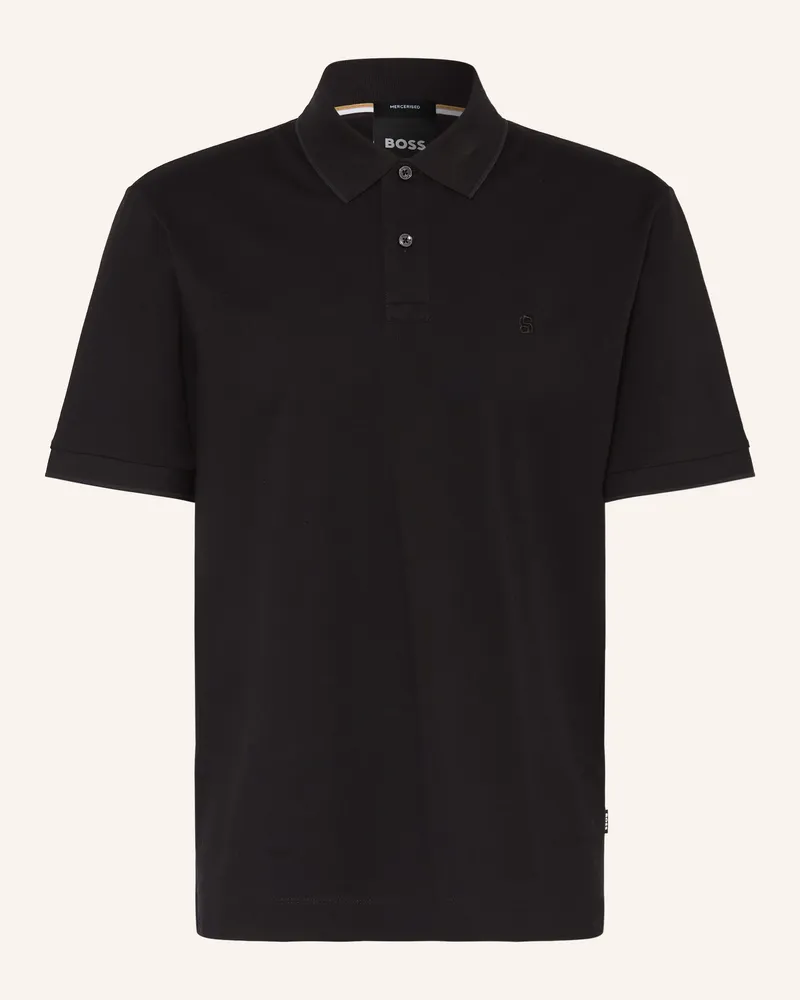HUGO BOSS Piqué-Poloshirt Parris schwarz Schwarz